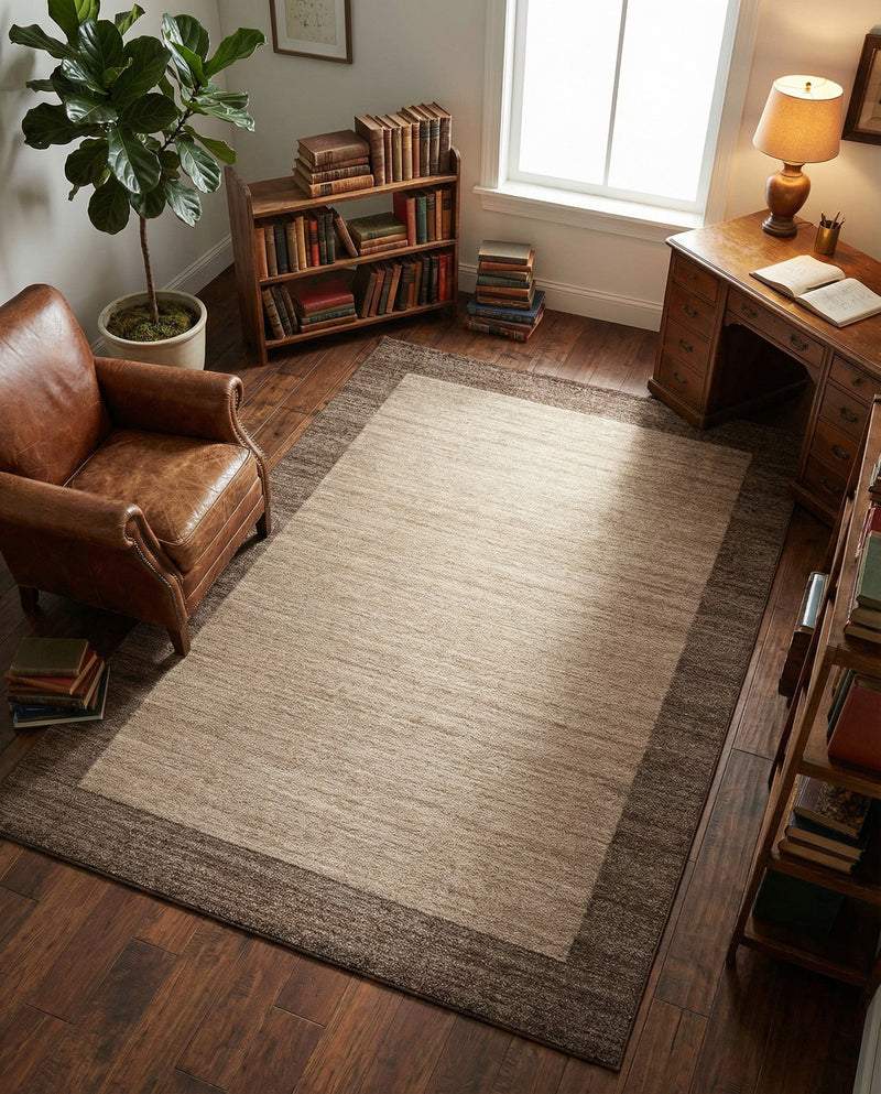 Studio Haven Collection Area Rug -  Conservatory (Light Brown) Rectangle Light Brown  lifestyle 18