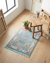 Arcadia Rugs Collection Area Rug - Eden (Aqua and Blue) Rectangle Aqua and Blue  lifestyle 11
