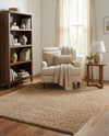 Solid Shag Seaside Collection Area Rug - Azure Cove (Light Brown) Rectangle Light Brown  lifestyle 4