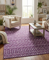 Marrakech Lattice Collection Area Rug - Medina (Violet) Rectangle Violet  lifestyle 5