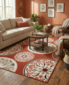 Urban Terrace Collection Area Rug -  Deck Rectangle Terracotta  lifestyle 48