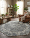 Caribbean Breeze Collection Area Rug -  Utila Octagon Fume Gray  lifestyle 47