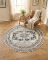 Cambridge Classics Collection Area Rug -  Pembroke (Cream) Round Cream  lifestyle 65