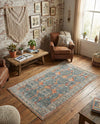 Seville Stripes Collection Area Rug -  Granada (Brick Red) Rectangle Brick Red  lifestyle 4
