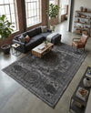 Dover Terrace Collection Area Rug -  Lagoon (Dark Gray) Rectangle Dark Gray  lifestyle 3