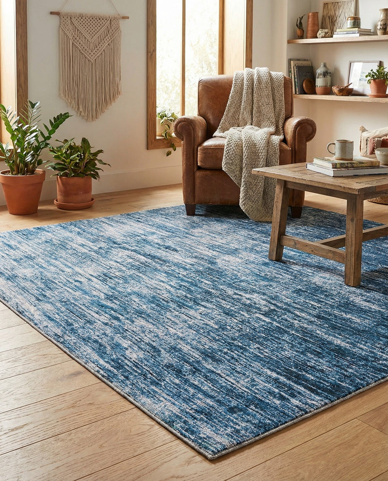 Sahara Essence Collection Area Rug - Oasis (Blue) Square Blue  lifestyle 44