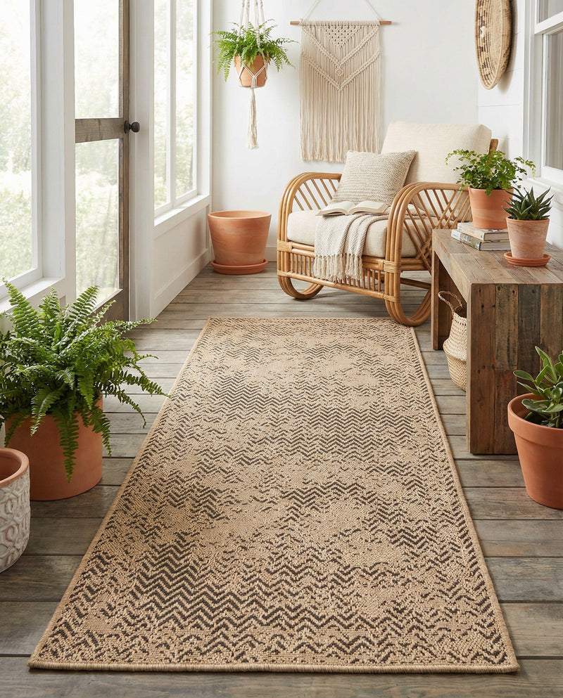 Sahara Sands Collection Area Rug -  Tanis Runner Natural  lifestyle 45