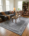 Dover Terrace Collection Area Rug - Marina (Dark Gray) Rectangle Dark Gray  lifestyle 15