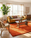 Plush Oasis Collection Area Rug - Serenity (Tiger Orange) Rectangle Tiger Orange  lifestyle 28