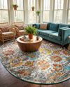Arcadia Rugs Collection Area Rug -  Elysium Oval Multi  lifestyle 66
