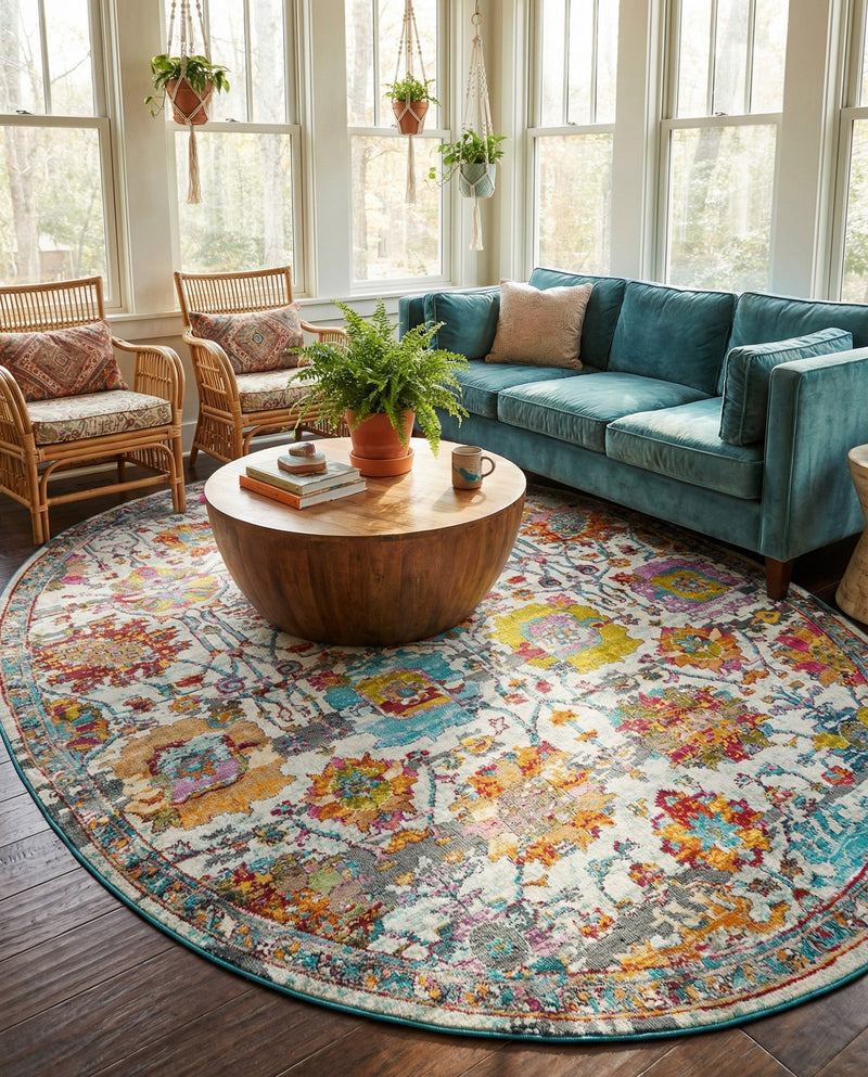 Arcadia Rugs Collection Area Rug -  Elysium Oval Multi  lifestyle 66
