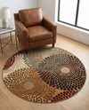 Bistro Lounge Collection Area Rug -  Cappuccino Round Beige  lifestyle 61