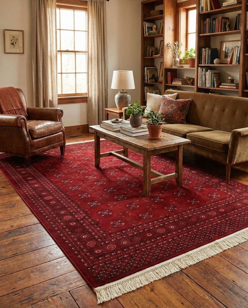 Samarkand Elegance Collection Area Rug -  Konye-Urgench Rectangle Red  lifestyle 14