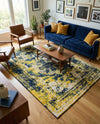 Riviera Elegance Collection Area Rug -  Menton (Navy Blue) Rectangle Navy Blue  lifestyle 29
