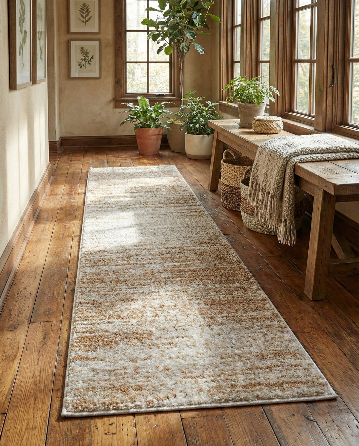 Sienna Collection Area Rug -  Verona Runner Smokey Taupe  lifestyle 161