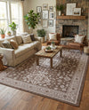 Tribal Terrace Treasures Collection Area Rug -  Incan Isle (Brown) Rectangle Brown  lifestyle 25