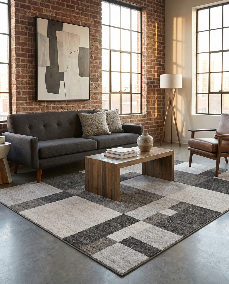 Autumn Meadow Collection Area Rug -  Sycamoreside (Gray) Rectangle Gray  lifestyle 18