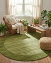 Studio Haven Collection Area Rug -  Conservatory (Light Green) Round Light Green  lifestyle 66