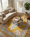 Beverly Grove Collection Area Rug -  Fairfax (Yellow) Rectangle Yellow  lifestyle 14