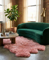 Arctic Lambskin Luxe Collection Area Rug - Tundra Rectangle Pink  lifestyle 42