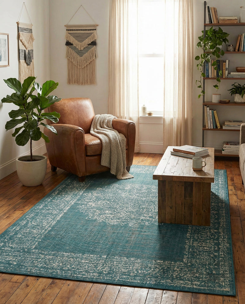 Copenhagen Comfort Collection Area Rug -  Helsingør Rectangle Blue  lifestyle 26
