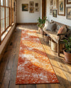 Riviera Elegance Collection Area Rug -  Monaco (Orange) Runner Orange  lifestyle 69