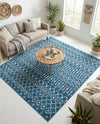 Marrakech Lattice Collection Area Rug - Medina (Blue) Square Blue  lifestyle 36