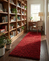 Plush Oasis Collection Area Rug - Serenity (Cherry Red) Runner Cherry Red  lifestyle 77