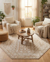 Cambridge Classics Collection Area Rug - Trinity (Beige) Octagon Beige  lifestyle 59