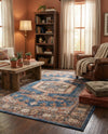 Eden Oasis Collection Area Rug -  Refuge (Blue) Rectangle Blue  lifestyle 10