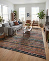 Jewel Oasis Collection Area Rug - Sapphire (Multi) Rectangle Multi  lifestyle 28