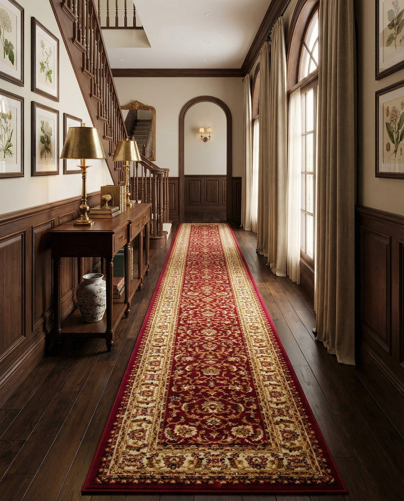 Jaipur Elegance Collection Area Rug -  Nahargarh (Red) Runner Red  lifestyle 49