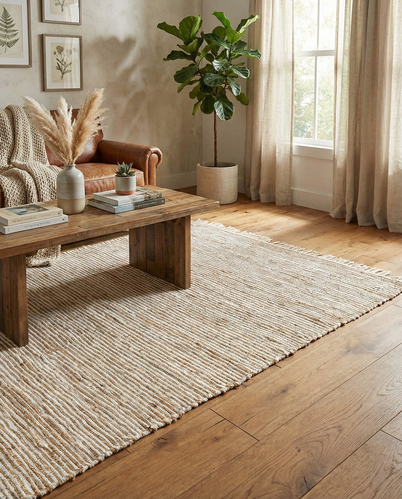 Osian Looms Collection Area Rug - Capri Rectangle Natural  lifestyle 46