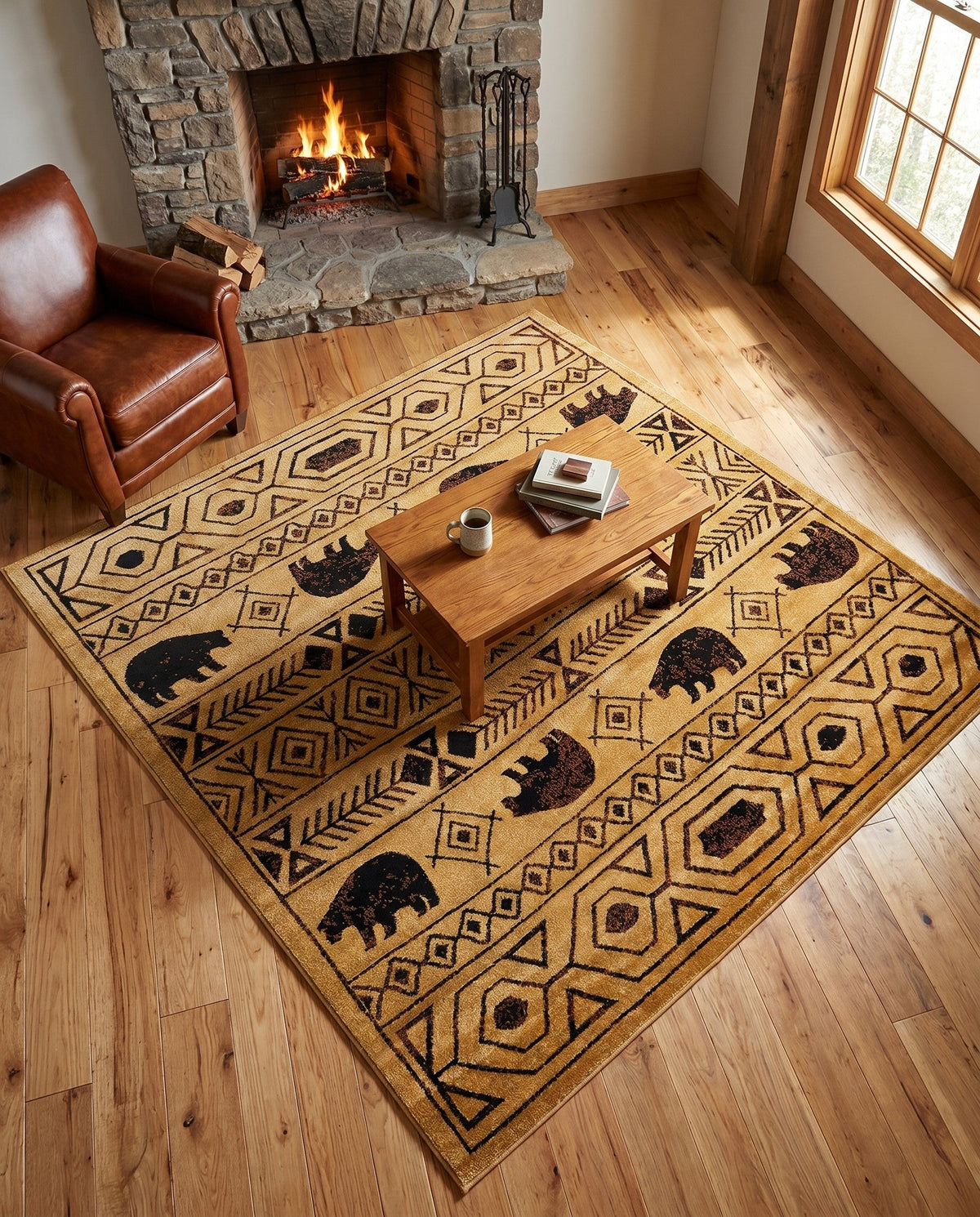Frontier Trails Collection Area Rug -  Sedona Square Cedar  lifestyle 135