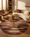 Autumn Meadow Collection Area Rug -  Duskridge Round Multi  lifestyle 55