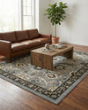 Tabriz Tapestry Collection Area Rug - Sahand (Dark Gray) Rectangle Dark Gray  lifestyle 15