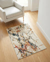 Jewel Oasis Collection Area Rug -  Opaline Rectangle White Navy  lifestyle 16