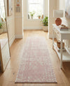 Brighton Stripes Collection Area Rug - Sussex (Pink) Runner Pink  lifestyle 59