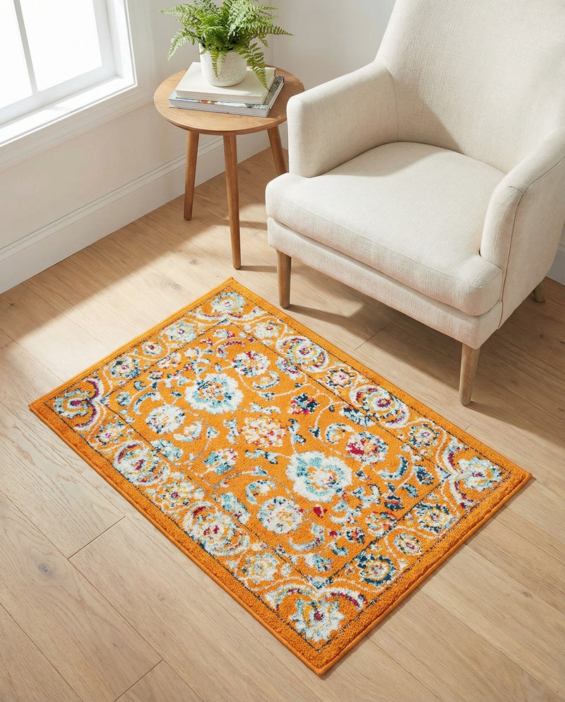 Adriana Terrace Collection Area Rug -  Positano (Orange) Rectangle Orange  lifestyle 25
