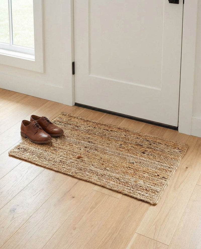 Woven Seaside Jute Collection Area Rug - Savannah (Natural) Rectangle Natural  lifestyle 20