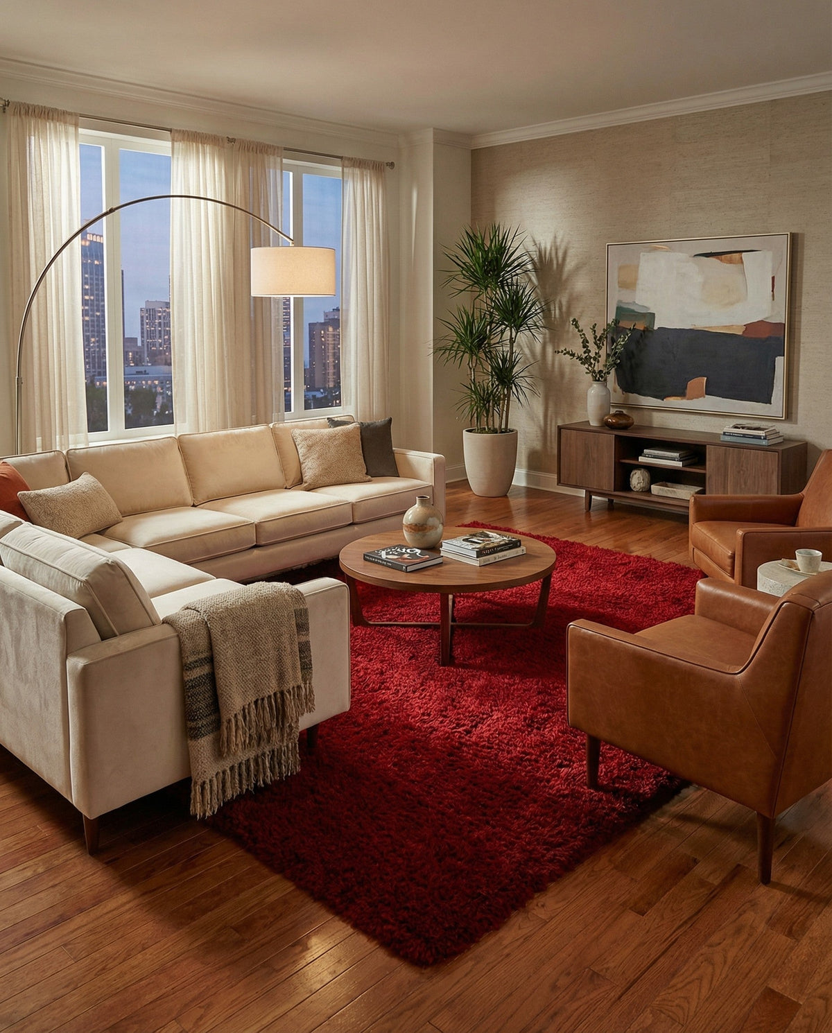 Eternal Plush Oasis Collection Area Rug -  Tranquility (Merlot) Rectangle Merlot  lifestyle 20
