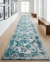 Riviera Elegance Collection Area Rug -  Menton (Turquoise) Runner Turquoise  lifestyle 58