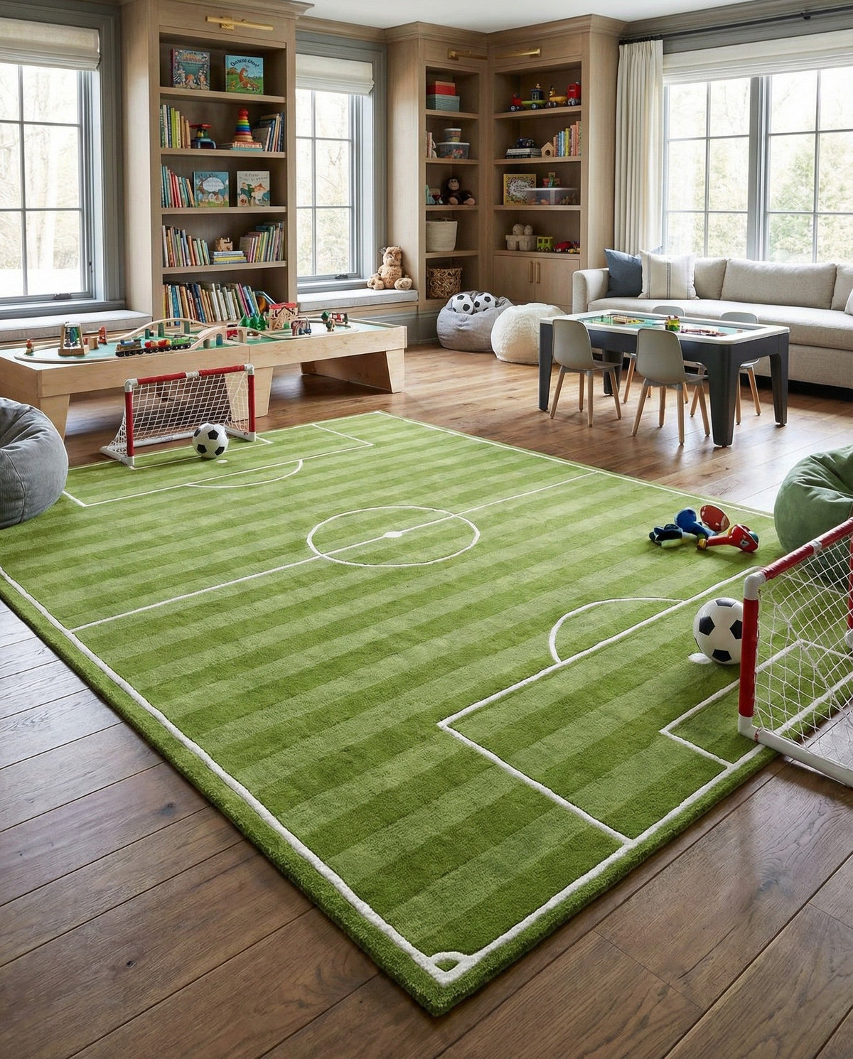 Whimsy Wonders Wool Collection Area Rug -  Reef Rectangle Green  lifestyle 13