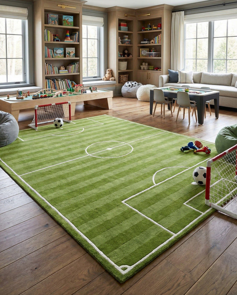 Whimsy Wonders Wool Collection Area Rug -  Reef Rectangle Green  lifestyle 13