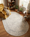Savannah Soiree Collection Area Rug -  Everglade (White) Oval White  lifestyle 80