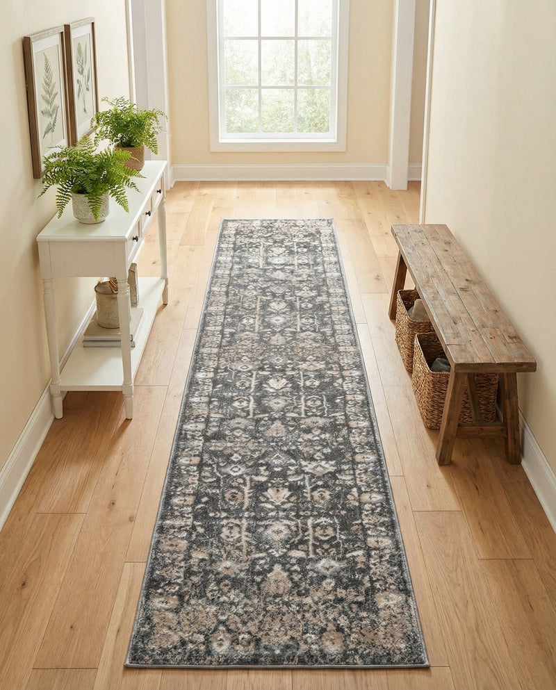 Cascade Range Collection Area Rug -  Shasta (Gray) Runner Gray  lifestyle 39