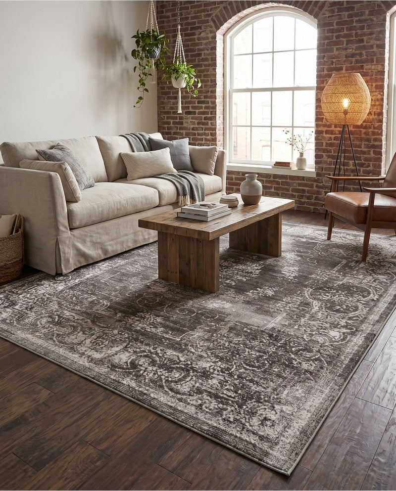 Copenhagen Comfort Collection Area Rug -  Roskilde Rectangle Charcoal  lifestyle 10