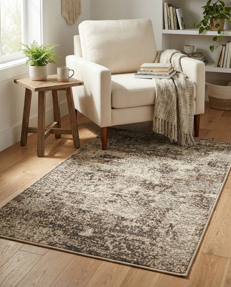 Gobi Sands Collection Area Rug -  Badain Rectangle Cream  lifestyle 39