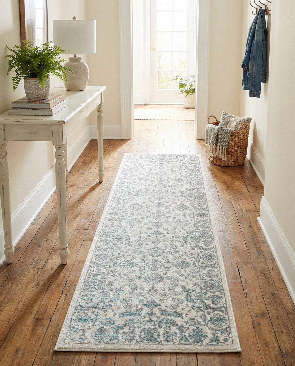 Metro Heights Collection Area Rug -  Astoria Runner Teal  lifestyle 68