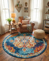 Beverly Grove Collection Area Rug - Melrose (Multi) Round Multi  lifestyle 51